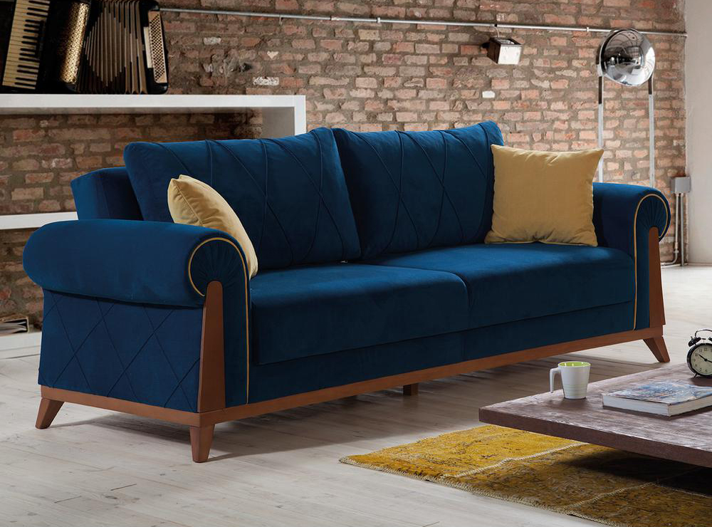 blue colour sofa