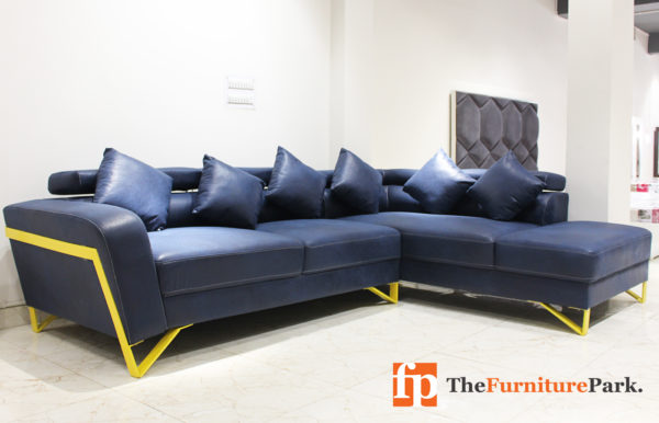 wholesale furniture market Galaxy Blue L Shape Sofa