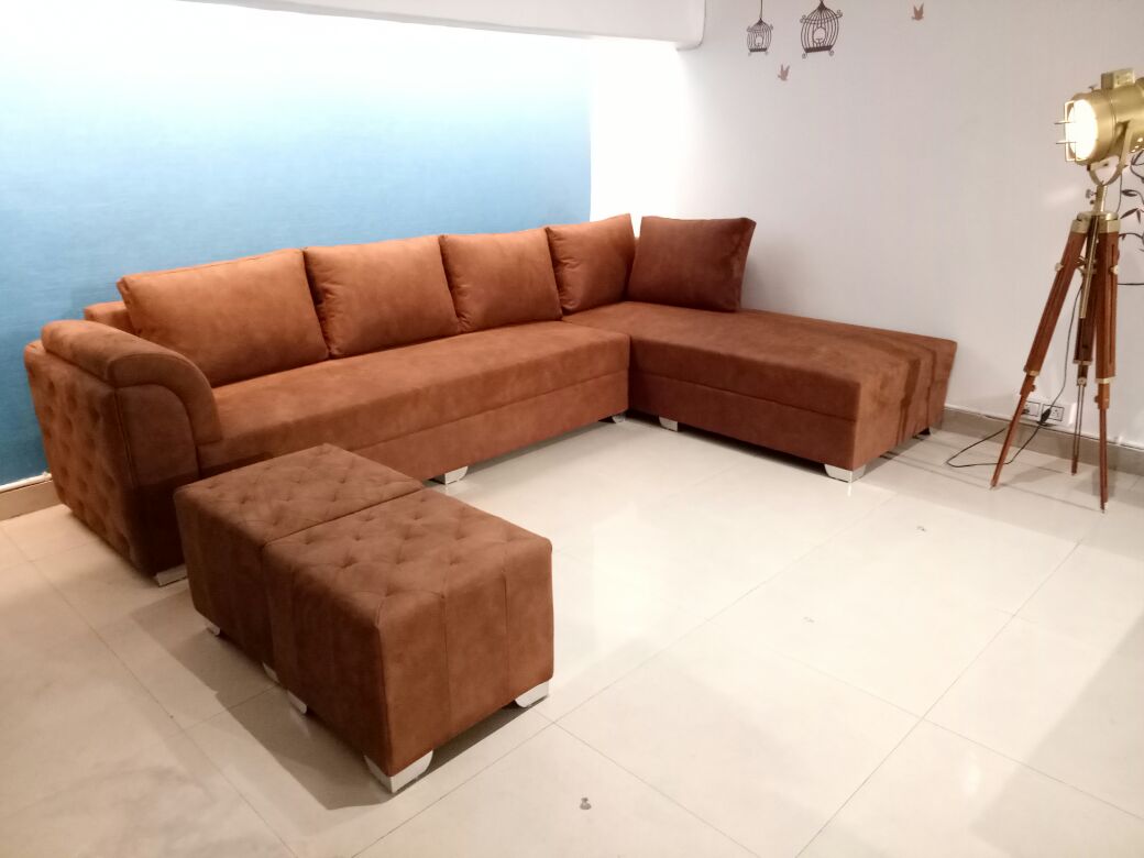 Modern Brown Sofa The Furniture Park