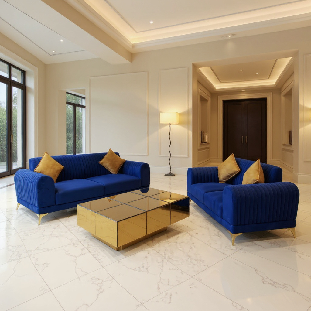 Royal Azure Luxe Sofa - Image 3