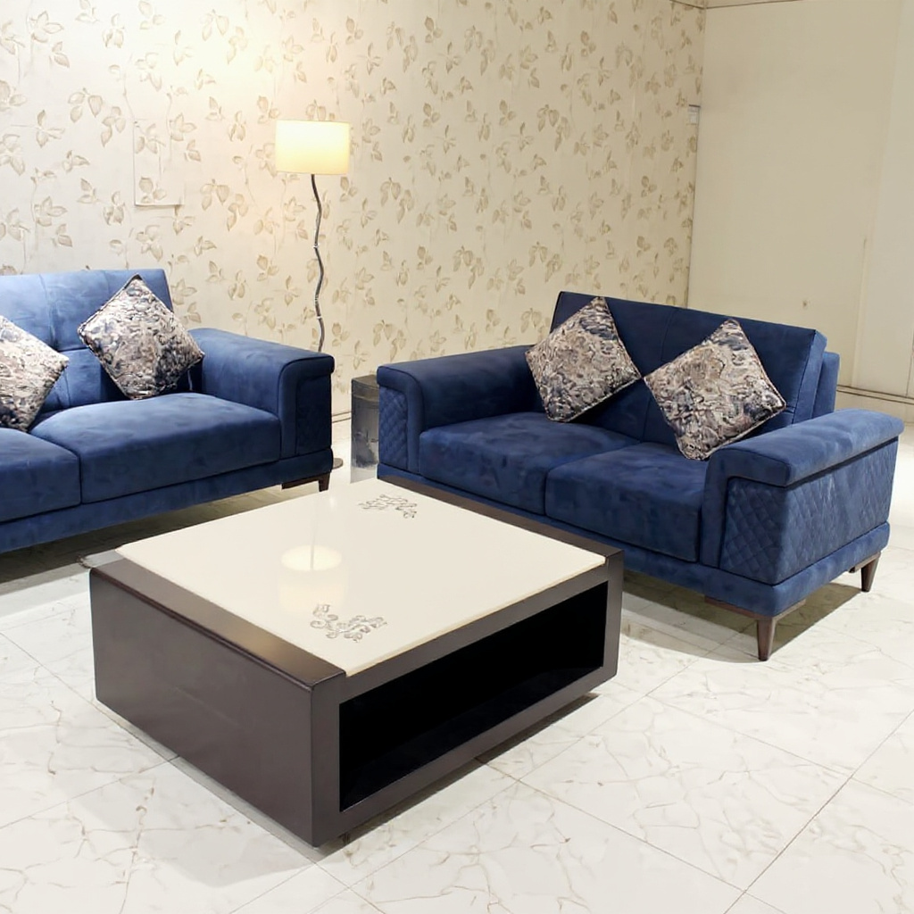 Imperial Blue Luxe Living Set - Image 3