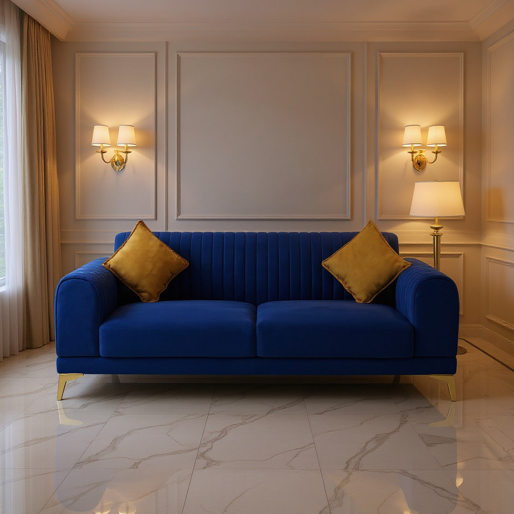 Royal Azure Luxe Sofa