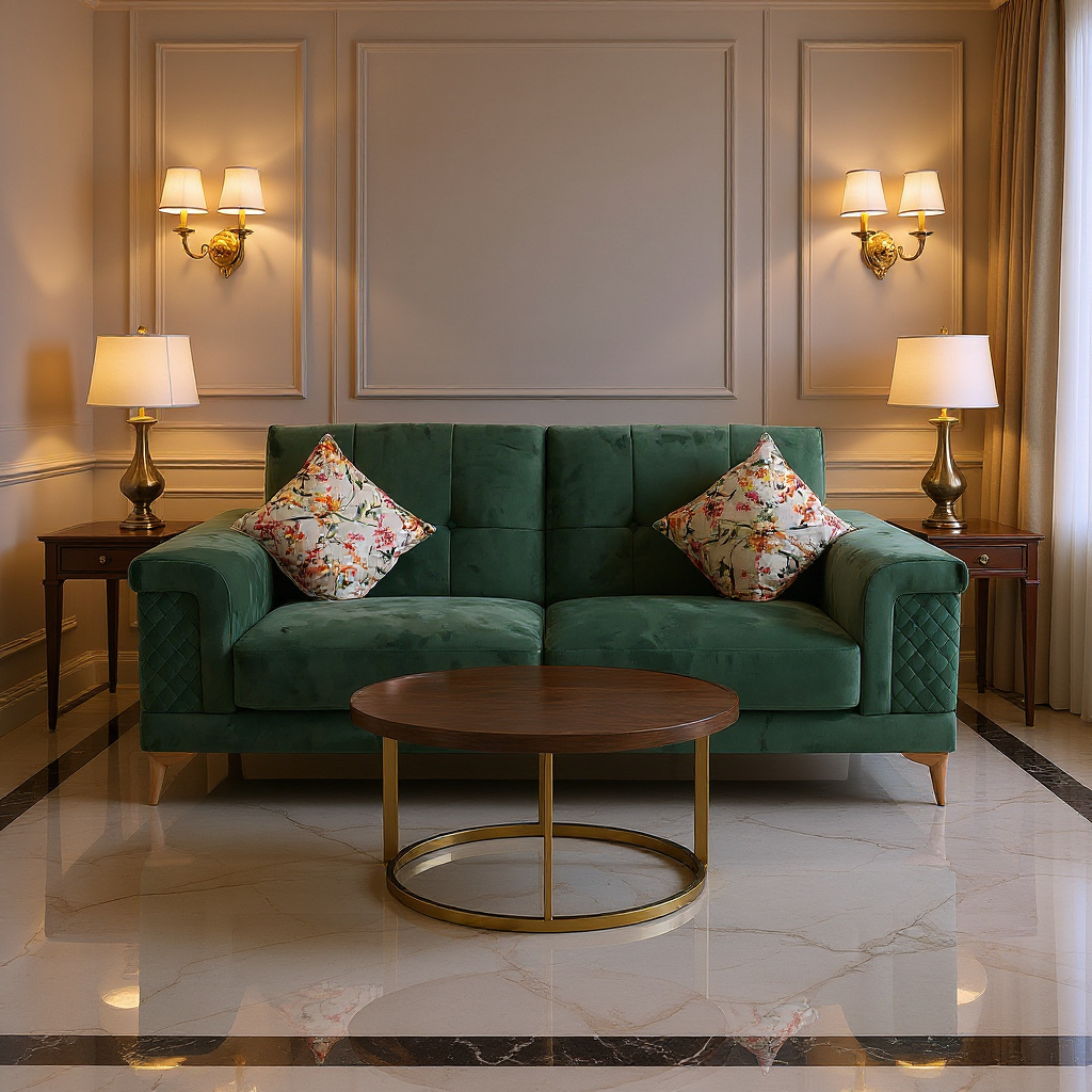 Emerald Grace Luxe Sofa